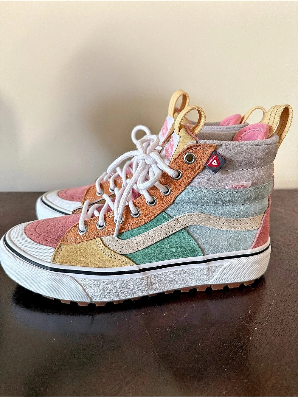 Vans Sk8-Hi MTE-2 Pastel Multi High-Top Sneakers Pink & Green US 8